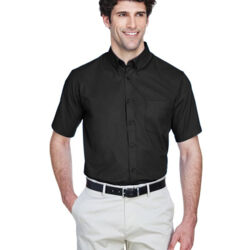 Men's Tall Optimum Short Sleeve Twill Dress Shirt Thumbnail