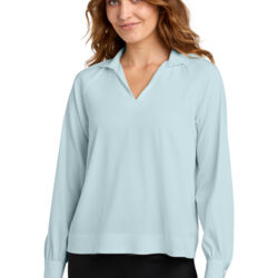 Women's Long Sleeve Buttery Soft Popover Blouse Thumbnail