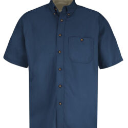 Men's Short Sleeve 100% Cotton Dress Shirt Thumbnail