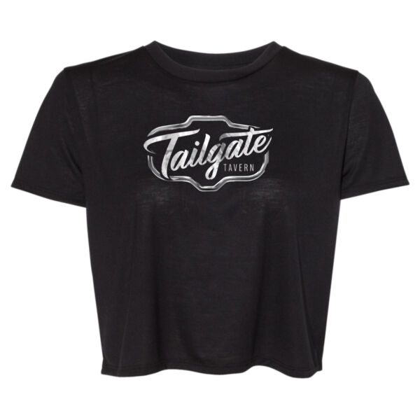 Tailgate Logo - Women’s Flowy Crop Tee Tailgate Logo - Women’s Flowy Crop Tee Thumbnail